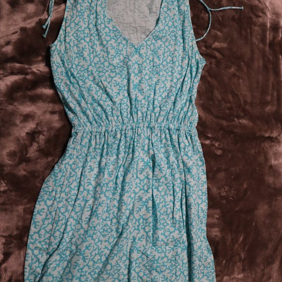 Vineyard Vines Robins Egg Blue Sun Dress, Tie Shoulders, Size Small - Picture 1 of 2